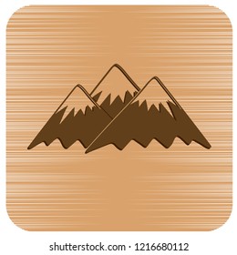 Mountain icon. Vector concept illustration for design