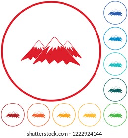 Mountain icon. Vector concept illustration for design