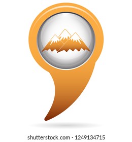 Mountain icon. Vector concept illustration for design

