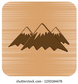 Mountain icon. Vector concept illustration for design
