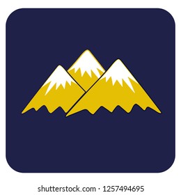 Mountain icon. Vector concept illustration for design