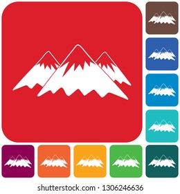 Mountain icon. Vector concept illustration for design

