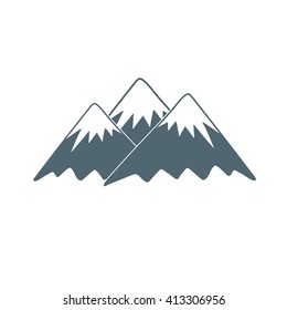 Mountain icon. Vector concept illustration for design