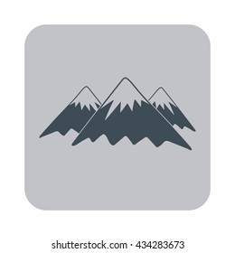 Mountain icon. Vector concept illustration for design