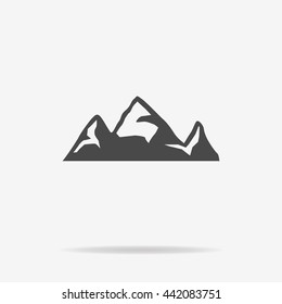 Mountain icon. Vector concept illustration for design.