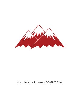 Mountain icon. Vector concept illustration for design

