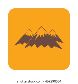 Mountain icon. Vector concept illustration for design