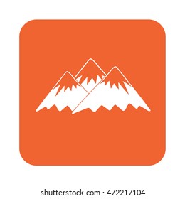 Mountain icon. Vector concept illustration for design


