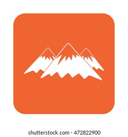 Mountain icon. Vector concept illustration for design

