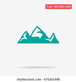 Mountain icon. Vector concept illustration for design.