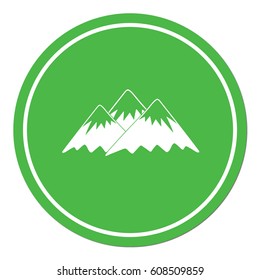 Mountain icon. Vector concept illustration for design

