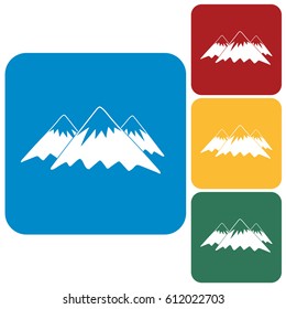 Mountain icon. Vector concept illustration for design