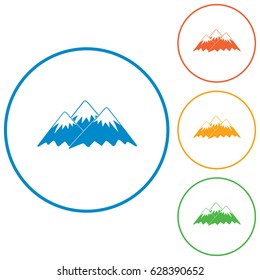 Mountain icon. Vector concept illustration for design

