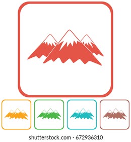 Mountain icon. Vector concept illustration for design

