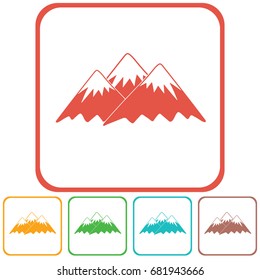 Mountain icon. Vector concept illustration for design

