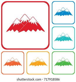 Mountain icon. Vector concept illustration for design