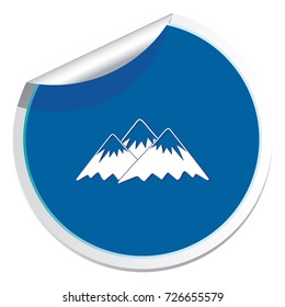 Mountain icon. Vector concept illustration for design