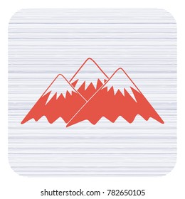 Mountain icon. Vector concept illustration for design

