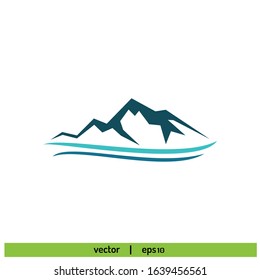 mountain icon vector design element logo template vector eps10