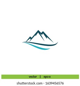 mountain icon vector design element logo template vector eps10