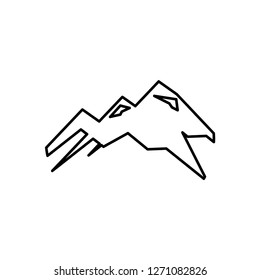 Mountain icon vector design illustration.