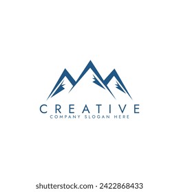 
Mountain icon vector design templates on white background
