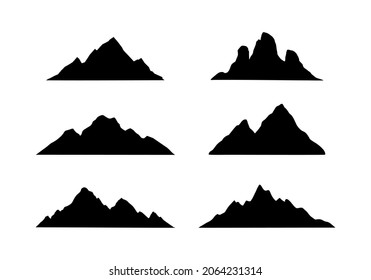 Mountain icon vector design. Mountain top icon collection. A collection of mountains symbol on a white background