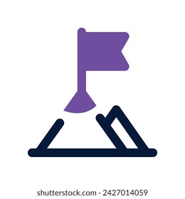 Berg-Symbol. Vektor-Doppelton-Symbol für Ihre Website, Handy, Präsentation und Logo-Design.