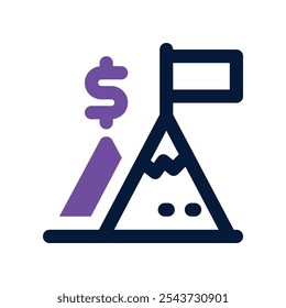 mountain icon. vector dual tone icon for your website, mobile, presentation, and logo design.