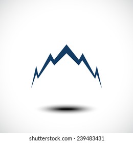 Mountain icon. Vector illustration