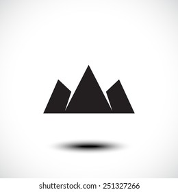 Mountain icon. Vector illustration