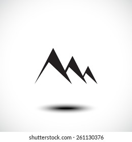 Mountain icon. Vector illustration