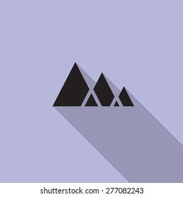 Mountain icon. Vector illustration