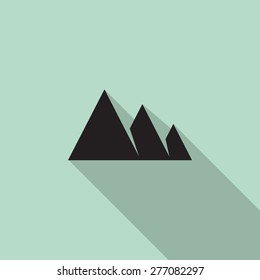 Mountain icon. Vector illustration