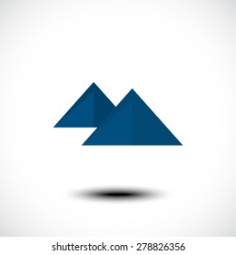 Mountain icon. Vector illustration