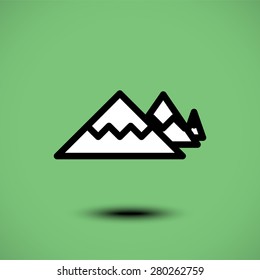 Mountain icon. Vector illustration