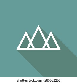 Mountain icon. Vector illustration