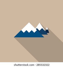 Mountain icon. Vector illustration