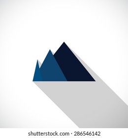 Mountain icon. Vector illustration