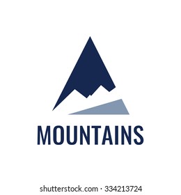 Mountain icon, vector illustration.