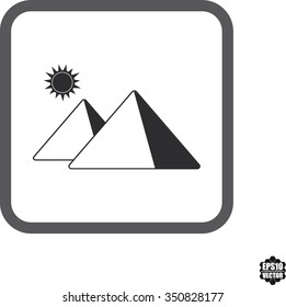 Mountain icon. Vector illustration.