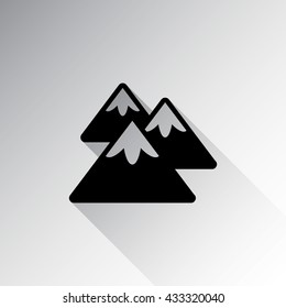 Mountain icon. Vector illustration