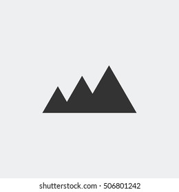 Mountain icon. Vector illustration