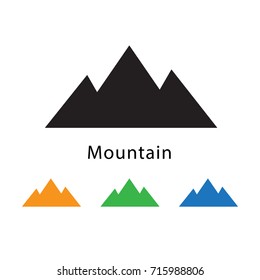 Mountain icon vector illustration.