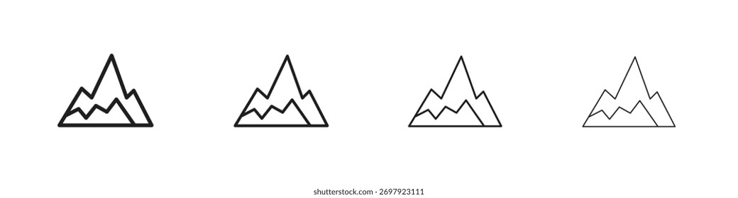 Vektorgrafik des Bergsymbols. EPS 10 editierbarer Vektor.