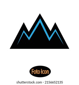 Icono de montaña. Ilustración vectorial eps10