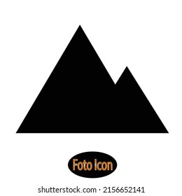 Mountain icon. Vector illustration eps10