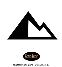 Icono de montaña. Ilustración vectorial eps10