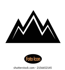 Mountain icon. Vector illustration eps10