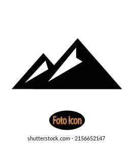 Icono de montaña. Ilustración vectorial eps10